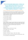 NCCCO TELESCOPIC BOOM CRANE - SWING CAB &lpar;TLL&rpar; & CORE SITE WINTER ACTUAL EXAM 2026&sol;2027 Questions and Answers &vert; Expert-Level Certification Preparation Complete Questions and Answers Expert Verified Pass Guaranteed - A&plus; Graded