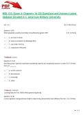BIOL133&colon; Exam 4- Chapters 16-20&vert;Questions and Answers Latest Updated &lpar;Graded A&plus;&rpar;- American Military University