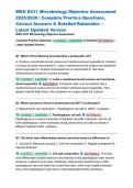 WGU D311 Microbiology Objective Assessment 2025&sol;2026 &vert; Complete Practice Questions&comma; Correct Answers & Detailed Rationales &ndash; Latest Updated Version