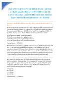 NCCCO TELESCOPIC BOOM CRANE - SWING CAB &lpar;TLL&rpar; & CORE SITE WINTER ACTUAL EXAM 2026&sol;2027 Complete Questions and Answers Expert Verified Pass Guaranteed - A&plus; Graded