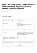 QKA-1 Exam  &lpar;2026&rpar; UPDATE Verified Questions And Answers &vert; With 100&percnt; Correct Answers graded A&plus; Guaranteed Success&excl;