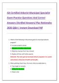 Compilation Bundle for ISA Certified Arborist Municipal Specialist Exams Practice Questions And Correct Answers &lpar;Verified Answers&rpar; Plus Rationales 2026 Q&A &vert; Instant Download Pdf