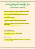 Final Exam V1&colon; Diagnosis & Management in Psychiatric Mental Health Across the Lifespan I &lpar;Chamberlain University&rpar; &ndash; Final Exam Review Questions with Verified Answers &lpar;2025&ndash;2026 Update&rpar;