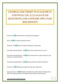 GEORGIA SOUTHERN MANAGEMENT 3130 FINAL CH&colon; 11&comma;13&comma;14&comma;16 EXAM QUESTIONS AND ANSWERS 100&percnt; PASS 2026 EDITION