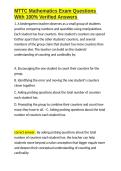MTTC Mathematics Exam Questions With 100- Verified Answers&period;docx