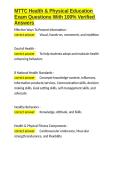 MTTC Health & Physical Education Exam Questions With 100- Verified Answers&period;docx