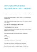 HUM 370 WCU FINAL REVIEW QUESTIONS WITH CORRECT ANSWERS