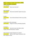 MTTC History Exam Questions With 100- Verified Answers&period;docx