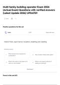 Multi family building operator Exam 2026 &lpar;Actual Exam&rpar; Questions with verified Answers &lpar;Latest Update 2026&rpar; UPDATE&excl;&excl;
