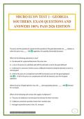 MICRO ECON TEST 1 - GEORGIA SOUTHERN&period; EXAM QUESTIONS AND ANSWERS 100&percnt; PASS 2026 EDITION