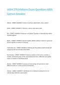 HUM 370 Midterm Exam Questions With Correct Answers
