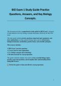 BIO Exam 1 Study Guide Practice Questions&comma; Answers&comma; and Key Biology Concepts&period;