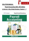 Solution Manual for Payroll Accounting 2024&comma; 34th Edition&comma; by Bernard J&period; Bieg and Judith Toland &lpar;with updates by Bridget Stomberg&rpar;