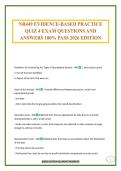 NR449 EVIDENCE-BASED PRACTICE QUIZ 4 EXAM QUESTIONS AND ANSWERS 100&percnt; PASS 2026 EDITION