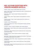 NSC 332 EXAM QUESTIONS WITH VERIFIED ANSWERS RATED A&plus;