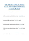 CON 1100 UNIT 4 REVIEW UPDATED  ACTUAL EXAM 2026 QUESTIONS WITH  VERIFIED ANSWERS