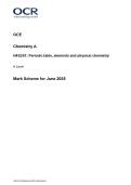 2025 A-LEVEL OCR CHEMISTRY A PAPER 1 MARK SCHEME
