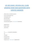 LES 305 EXAM 1 REVIEW ASU&comma; CLARK  UPDATED EXAM 2026 QUESTIONS WITH  VERIFIED ANSWERS