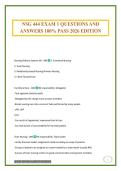 NSG 444 EXAM 1 QUESTIONS AND ANSWERS 100&percnt; PASS 2026 EDITION