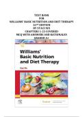 Test Bank for Williams' Basic Nutrition and Diet Therapy&comma; 16th Edition by Staci Nix &ndash; Complete Exam Review for Nursing & Health Professions
