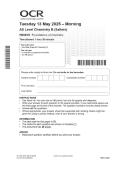 2025 AS-LEVEL OCR CHEMISTRY B PAPER 1