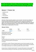 PSYC 210 Module 1 Exam &vert; Abnormal Psychology &vert; Actual Exam Questions With Verified Answers&vert; Portage Learning