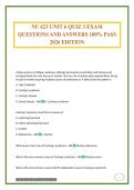NU 623 UNIT 6 QUIZ 3 EXAM QUESTIONS AND ANSWERS 100&percnt; PASS 2026 EDITION