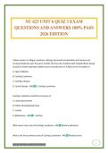 NU 623 UNIT 6 QUIZ 3 EXAM QUESTIONS AND ANSWERS 100&percnt; PASS 2026 EDITION