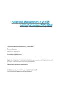 Financial Management a-2 with correct answers 2025&sol;2026