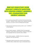 RNRF DCF EXAM STUDY GUIDE  2026&sol;2027 COMPLETE QUESTIONS  WITH VERIFIED CORRECT ANSWERS &vert;&vert;  100&percnt; GUARANTEED PASS  <NEWEST VERSION>