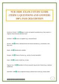 NUR 1020C EXAM 2 STUDY GUIDE &lpar;TERM 1&rpar; QUESTIONS AND ANSWERS 100&percnt; PASS 2026 EDITION