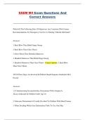 SAEM M4 Exam Practice Questions and Answers