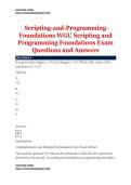 Scripting-and-Programming-Foundations WGU Scripting and Programming Foundations Exam Questions and Answers