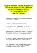 PSYCHOLOGY 1004 EXAM 2 STUDY GUIDE  2026&sol;2027 COMPLETE QUESTIONS WITH  VERIFIED CORRECT ANSWERS &vert;&vert;  100&percnt; GUARANTEED PASS  <NEWEST VERSION>