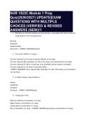 NUR 1023C Module 1 Prep Quiz&lpar;2026&sol;2027&rpar; UPDATE&vert;EXAM QUESTIONS WITH MULTIPLE CHOICES &vert;VERIFIED & REVISED ANSWERS &lpar;NEW&rpar;&excl;&excl;&excl;