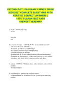 PSYCHOLOGY 1004 EXAM 3 STUDY GUIDE  2026&sol;2027 COMPLETE QUESTIONS WITH  VERIFIED CORRECT ANSWERS &vert;&vert;  100&percnt; GUARANTEED PASS  <NEWEST VERSION>