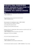 NUR1023C FINAL EXAM REVIEW LATEST 2025&sol;2026 ACTUAL EXAM 135 QUESTIONS WITH CORRECT ANSWERS 100&percnt; VERIFIED GRADED A&plus;