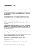 Competency Test  REVISED AND UPDATED FOR 2026&sol;2027 ACTUAL EXAM COMPLETE QUESTIONS AND CORRECT DETAILED ANSWERS &lpar;VERIFIED ANSWERS&rpar; &vert;ALREADY GRADED A&plus;&vert;&vert;BRAND NEW&excl;&excl;