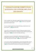 NUR3410 EXAM II BLUEPRINT EXAM QUESTIONS AND ANSWERS 100&percnt; PASS 2026 EDITION