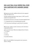 NSG 6440 FINAL EXAM VERIFIED FINAL PAPER 2026 QUESTIONS WITH ANSWERS GRADED A&plus;