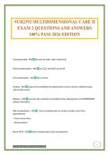 NUR2392 MULTIDIMENSIONAL CARE II EXAM 2 QUESTIONS AND ANSWERS 100&percnt; PASS 2026 EDITION