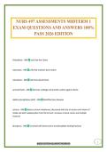NURS 497 ASSESSMENTS MIDTERM 1 EXAM QUESTIONS AND ANSWERS 100&percnt; PASS 2026 EDITION