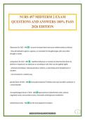 NURS 497 MIDTERM 2 EXAM QUESTIONS AND ANSWERS 100&percnt; PASS 2026 EDITION