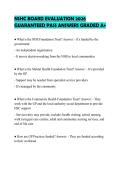 NSHC BOARD EVALUATION 2026 GUARANTEED PASS ANSWERS GRADED A&plus;