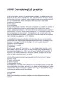 AGNP Dermatological questions and answers 2026