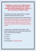 NBCRNA Review 2026 ACTUAL COMPLETE REAL  VERIFIED EXAM QUESTIONS AND CORRECT  ANSWERS&sol; VERIFIED ANSWERS &lpar;100&percnt; CORRECTLY  SOLVED&rpar; GRADED A&plus;&vert;&vert;NEWEST EXAM&excl;&excl;&excl; 