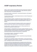 AGNP respiratory Review&period; Questions and Answers 100&percnt; Solved 