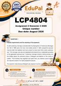 LCP4804 Assignment 2 &lpar;COMPLETE ANSWERS&rpar; Semester 2 2026 - DUE September 2026