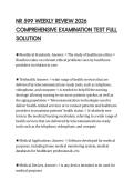 NR 599 WEEKLY REVIEW 2026 COMPREHENSIVE EXAMINATION TEST FULL SOLUTION