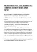 NR 599 WEEKLY STUDY GUIDE 2026 PRACTICE QUESTIONS SOLVED ANSWERS EXPERT REVIEW